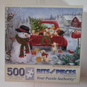 Bits and Pieces - Red Truck With Puppies