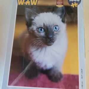 WoW Puzzle - Blauwe Ogen van een Siamese Kat - NIEUW