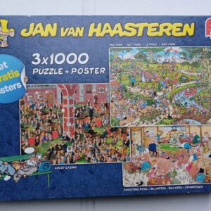 Jan van Haasteren - Crazy Casino - Het Park - Biljarten - 3x1000