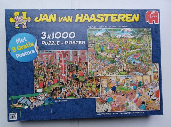 Jan van Haasteren - Crazy Casino - Het Park - Biljarten - 3x1000