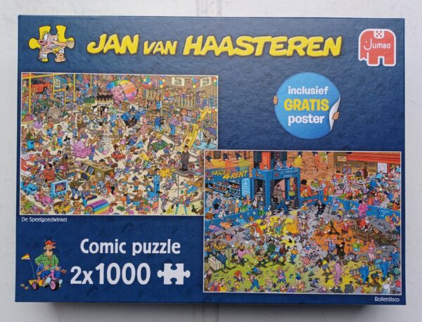 Jan van Haasteren - De Speelgoedwinkel - Rollerdisco - 2x1000