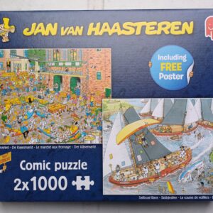Jan van Haasteren - De Kaasmarkt - Skútsjesilen - 2x1000