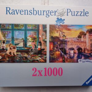Ravensburger - Puzzlers Desk - Bath Romance - 2x1000