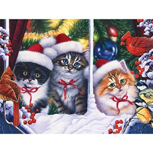 Bits and Pieces - Christmas Cats in the Window