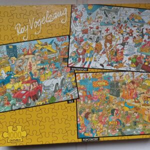 Cartoon Puzzels - File - Wintersport - Popconcert - 3x1000