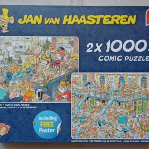 Jan van Haasteren - Oud en Nieuw Feestje - De Fabriek van de Kerstman - 2x1000