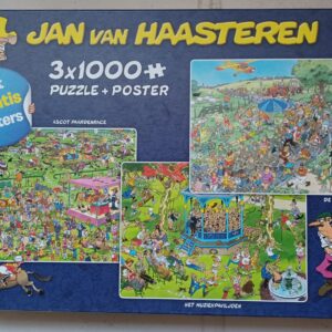Jan van Haasteren - Ascot Paardenrace - De Mars - Het Muziekpaviljoen - 3x1000