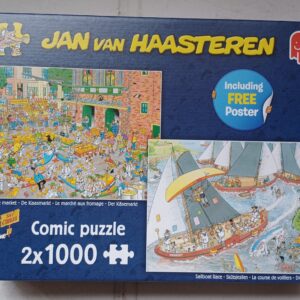 Jan van Haasteren - De Kaasmarkt - Skútsjesilen - 2x1000