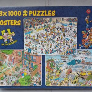 Jan van Haasteren - Ice Hockey - Neighbours - By Land by Sea - 3x1000