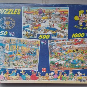 Jan van Haasteren - Busy Airport - The Big Leak - Sports Day - 500-750-1000