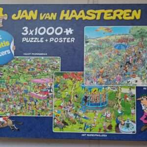 Jan van Haasteren - Ascot Paardenrace - Het Muziekpaviljoen - De Mars - 3x1000