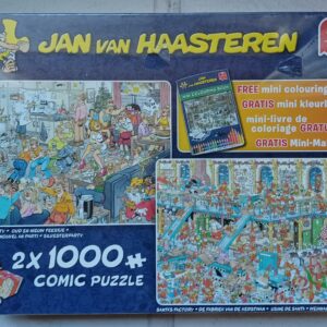Jan van Haasteren - Oud en Nieuw Feestje - De Fabriek van de Kerstman - NIEUW - 2x1000