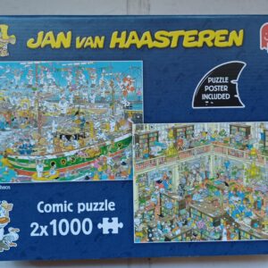 Jan van Haasteren - Tall Ship Chaos - The Library - 2x1000 - Nieuw Formaat Doos