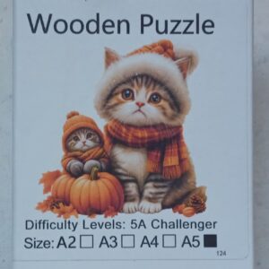 Wooden Puzzles - Poesjes bij de Pompoenen