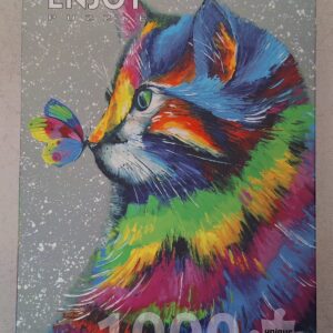 Enjoy - Bright Cat and Butterfly